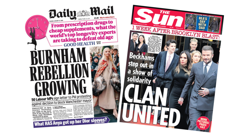 The Papers: 'Burnham rebellion growing' and 'Clan united'