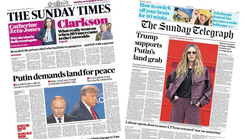 The Papers: 'Putin demands land for peace' and 'war on motorists'