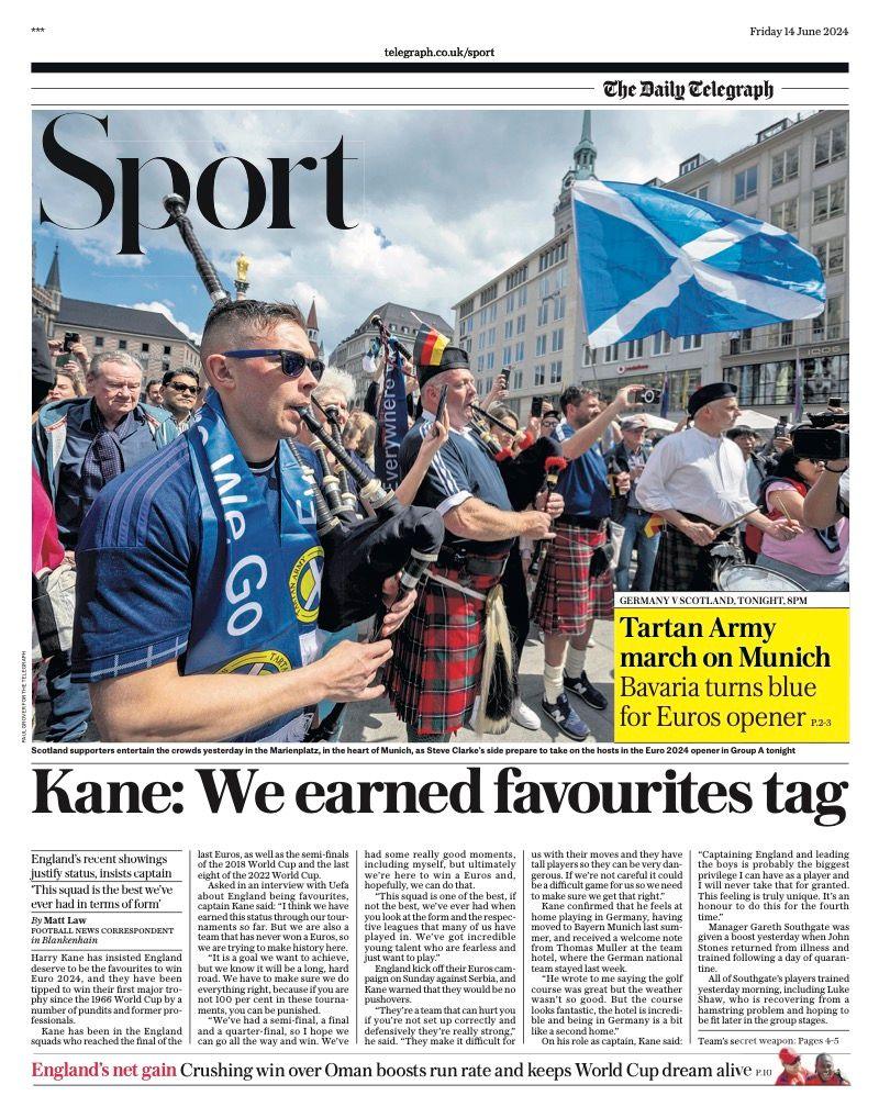 The Daily Telegraph sports section