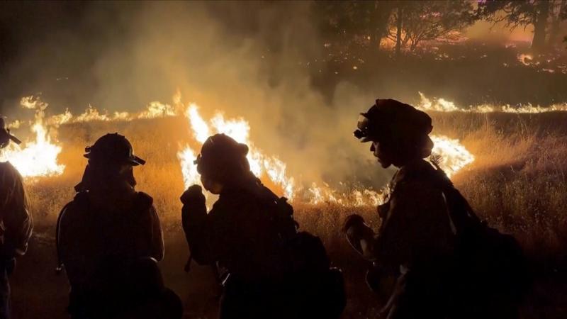 Watch: Wildfire threatens California's famed wine country in Napa Valley
