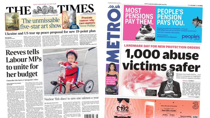 The Papers: Labour MPs urged to 'unite for Budget' and '1,000 abuse victims safer'