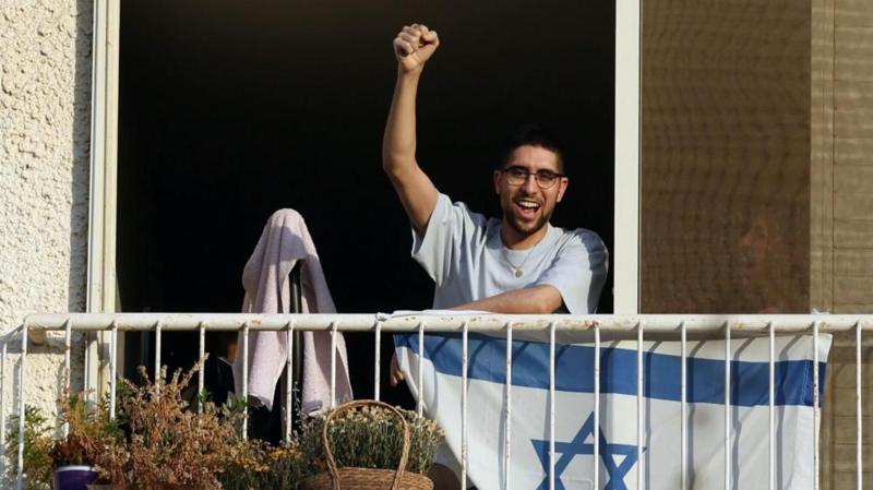 Freed Israeli hostage forced to dig own grave is 'growing back to his old self', father says