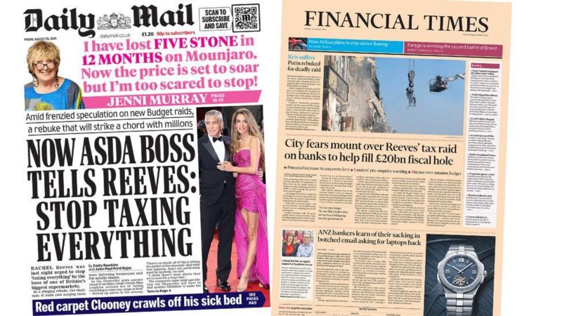 The Papers: 'They think itch all over' and 'fears over tax raid'