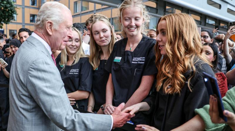 King jokes about getting older on hospital visit