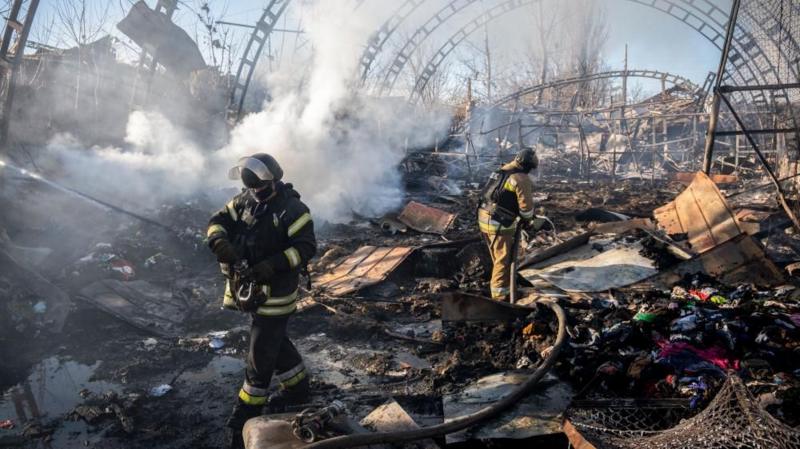 Russian strike near Kharkiv kills four, including children, official says