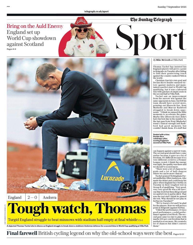 Sunday Telegraph sports section