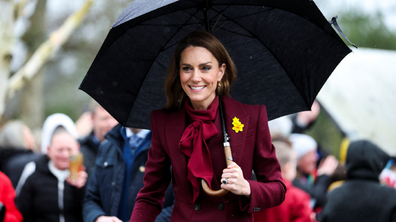Catherine stresses importance of mothers' mental health during rainy Wales visit