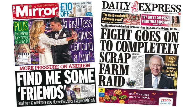 The Papers:  'Find me some 'friends'' and 'Scrap farm raid'