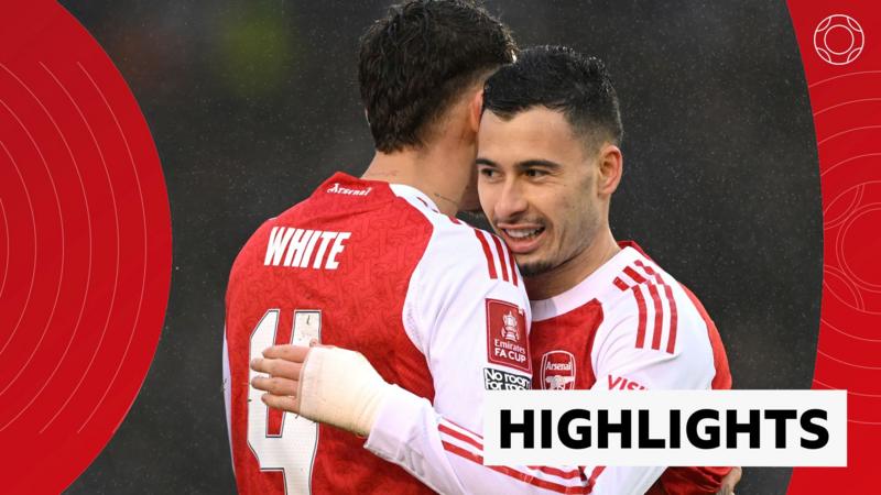 Arsenal beat Portsmouth thanks to Martinelli hat-trick