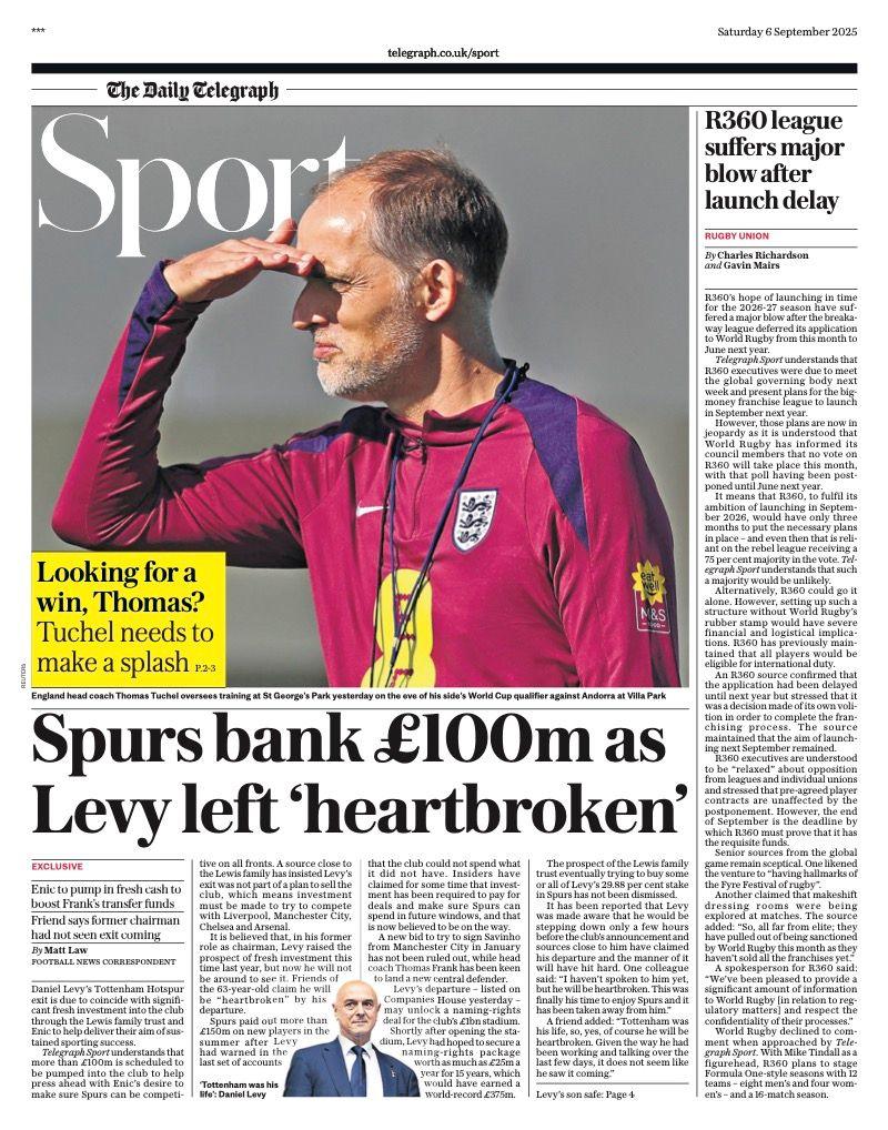 Telegraph back page