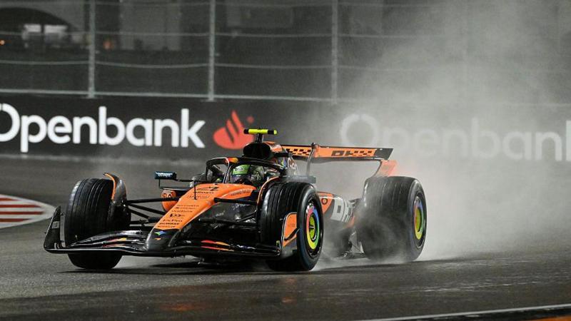 Norris on Vegas pole with title rival Piastri fifth