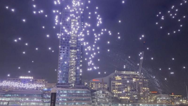 Dozens of drones crash into Sydney harbour after light show glitch