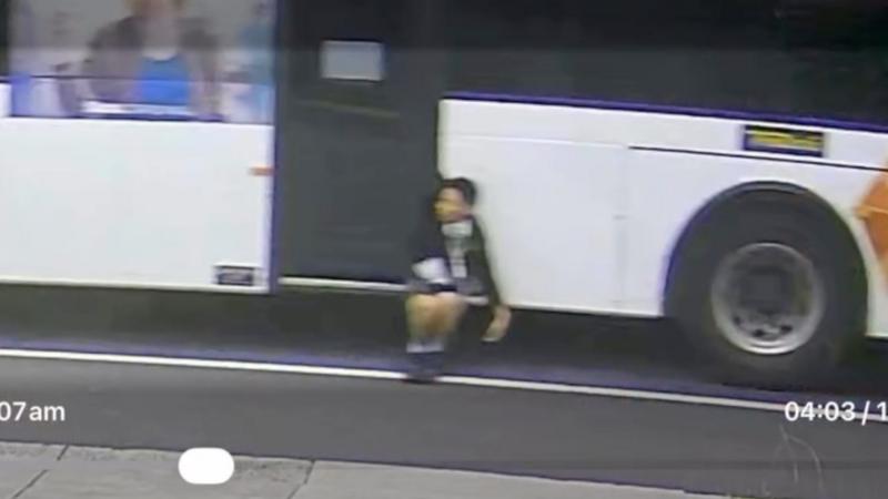 Watch: Trapped boy dangles from moving bus in Australia