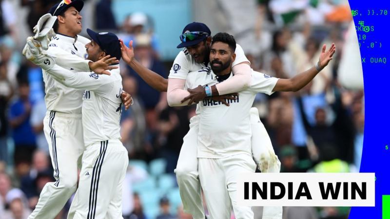 'India have won' - Siraj bowls Atkinson to secure six run victory