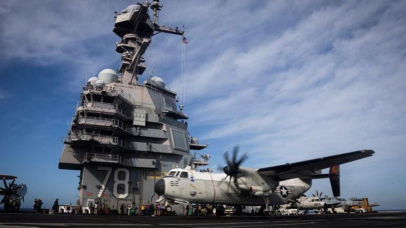 US aircraft carrier group arrives in Caribbean