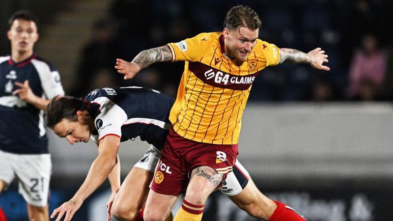 Callum Slattery for Motherwell against Falkirk