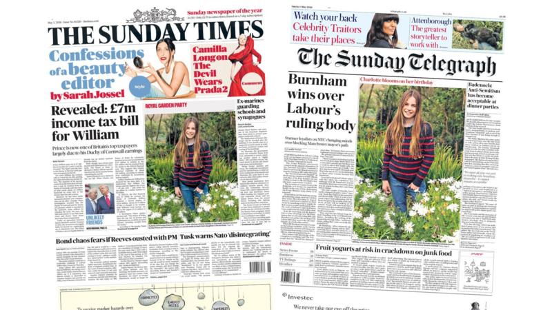 The Papers: '£7m tax bill for William' and 'Traitors take their places'
