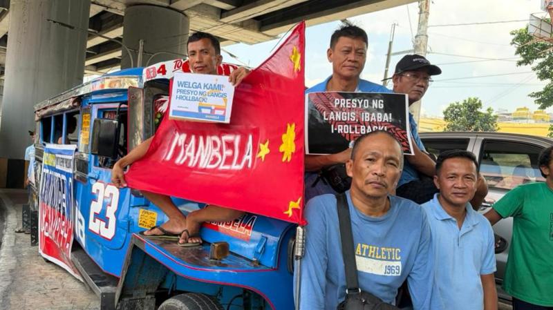 'We are being choked': Philippines transport workers strike over fuel costs