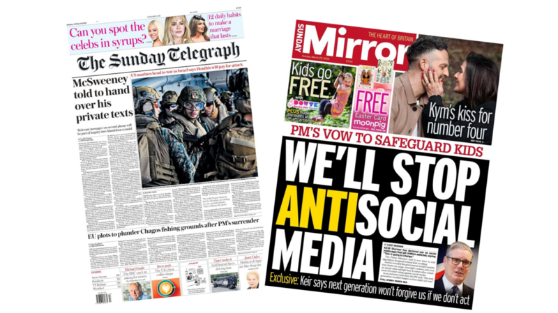 The Papers:  'US marines head to war' and 'We'll stop antisocial media'