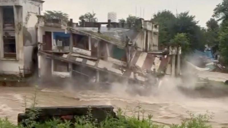 Watch: Raging rivers cause destruction in parts of northern India
