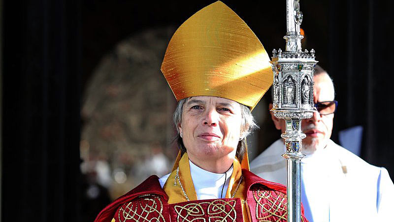 The Archbishop of Wales, Cherry Vann, in her regalia