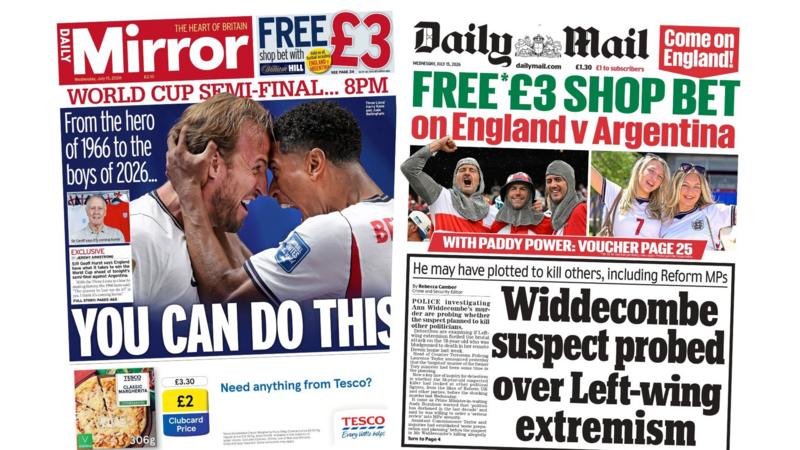 The Papers: 'You can do this' and 'Widdecombe suspect probed'