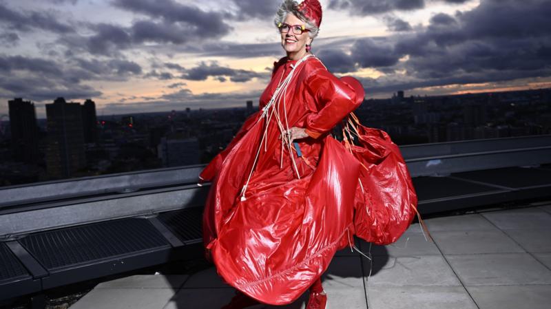 Dame Prue's parachute dress and Romeo Beckham's runway debut - London Fashion week in pictures