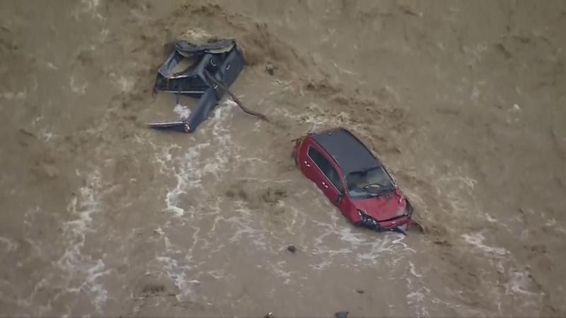 Watch: Aerial footage shows cars swept away by flash floods in Australia