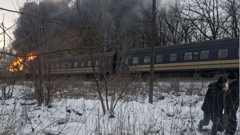 Panic on crowded train - passenger tells BBC of moment of Russian drone strike