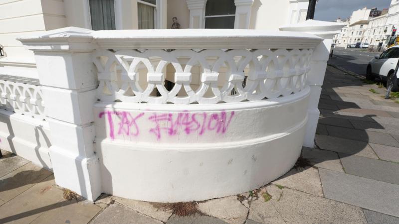Resident pays for graffiti clean-up at Rayner flat