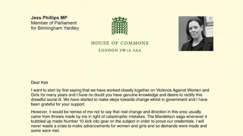 Jess Phillips' resignation letter in full