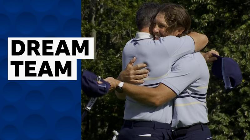 McIlroy & Fleetwood win point for Europe