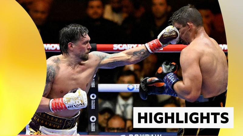 Usyk earns controversial knockout win to retain titles