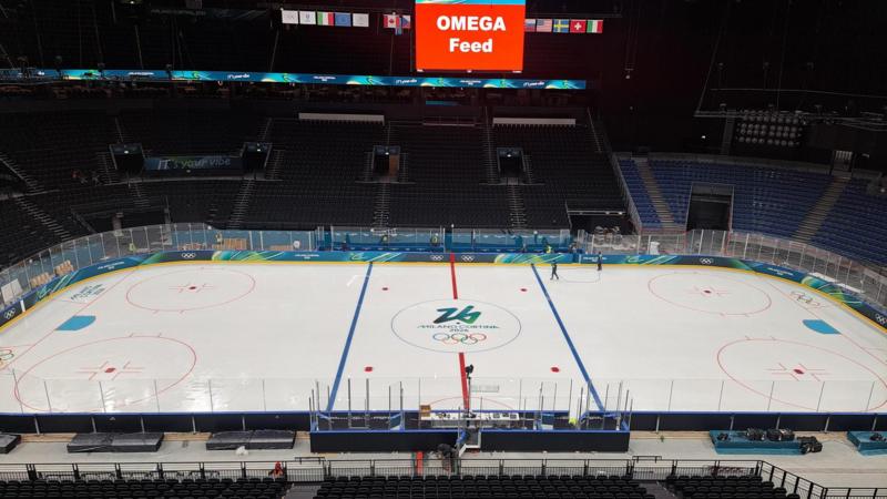 Ice hockey venue unfinished days before Winter Olympics