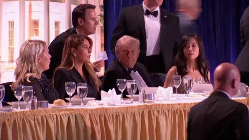 Trump rushed from ballroom after suspected gunshots heard