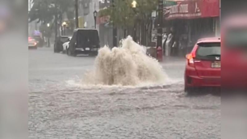 Flooded streets and subway systems as storms slam US East Coast
