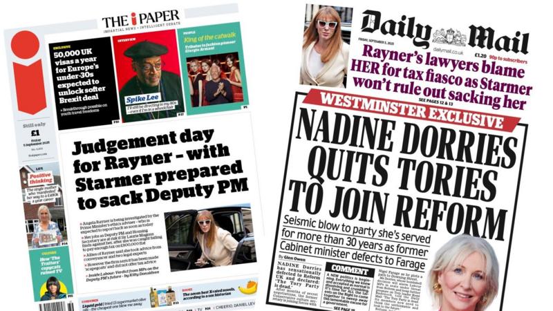 Rayner's 'judgement day' and 'Dorries joins Tories'
