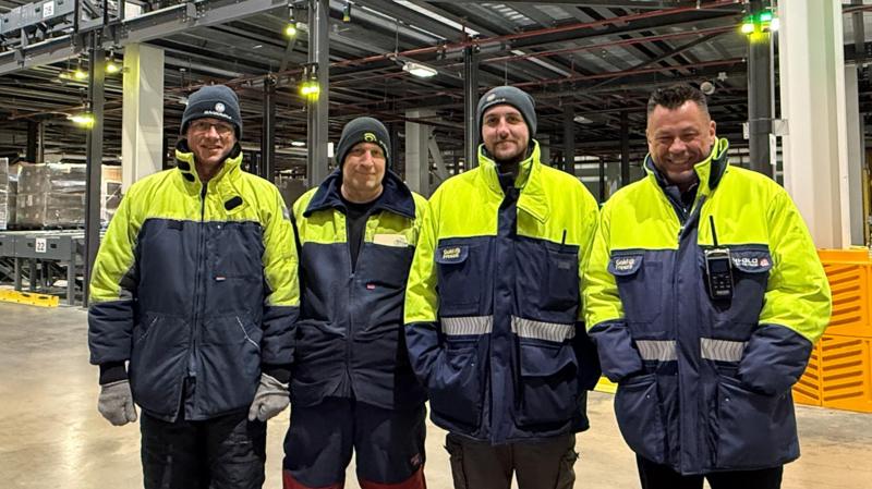 Inside the cold store where it's -18C in a heatwave