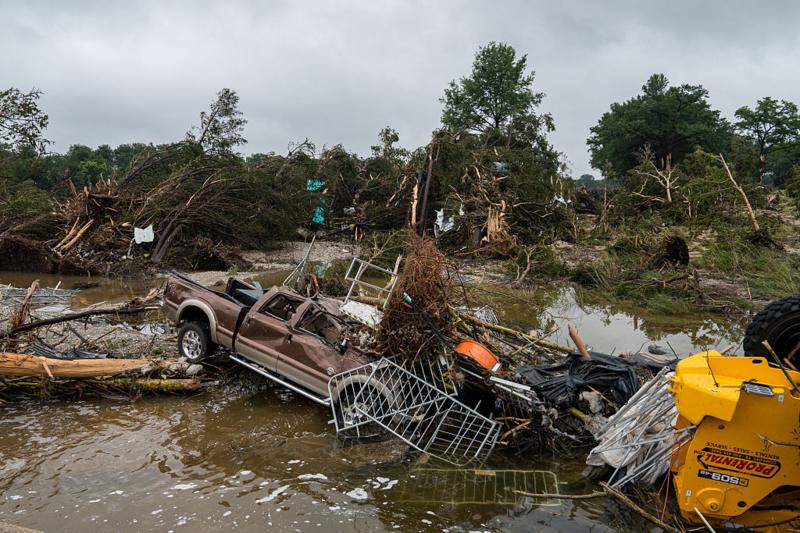 Debris after the flood
