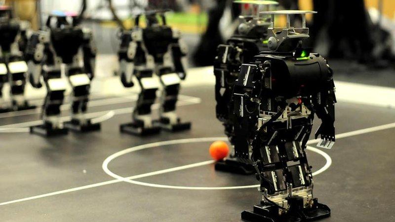 Robots compete at the Robot World Cup, copyright Joe Meredith