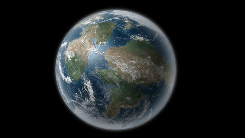 Artist impression of ancient Earth