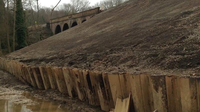 Landslip at Whatlington