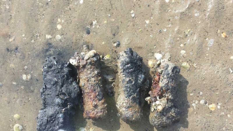 Unexploded shells