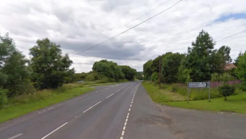 A stretch of road with two junctions on either side 