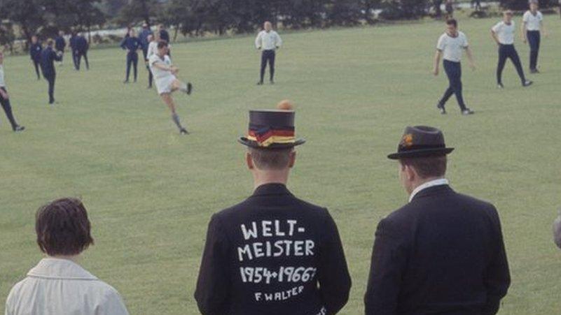 The West German squad training at Ashbourne, Derbyshire, during the 1966 World Cup in England