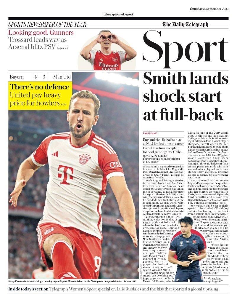 Daily telegraph football sales