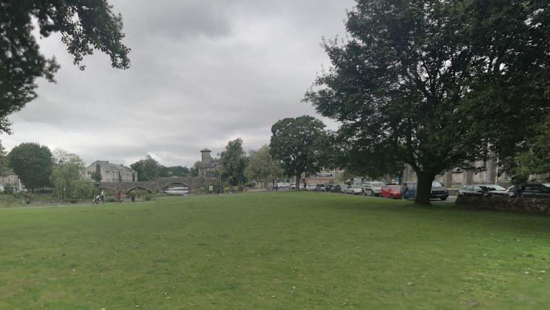 A Google Street View screenshot of Gooseholme Park in Kendal