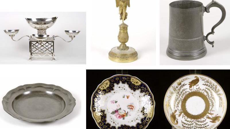 A selection of items that were stolen from Montacute House