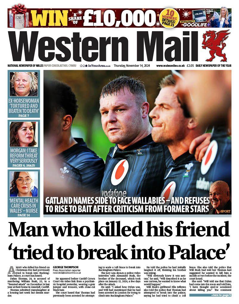 Western Mail front page