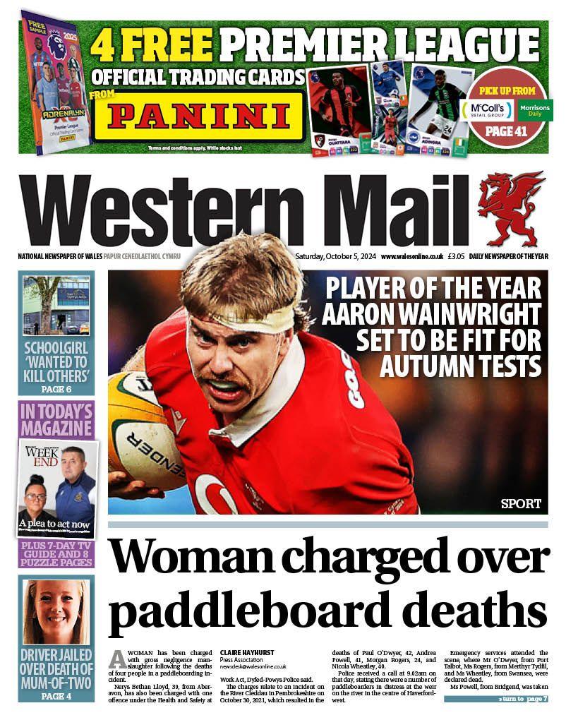 Western Mail front page